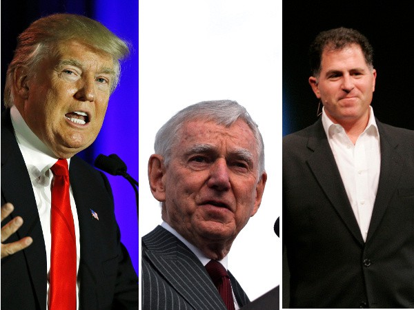Donald Trump, David Murdock a Michael Dell (zľava)