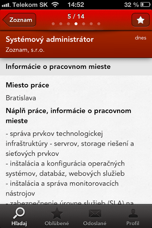 Aplikácia Kariera.sk