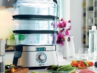 Parný hrniec Philips HD9160 s jedinečnou komorou na prísady Flavour Booster dodáva jedlu lahodnú vôňu bylín a korenín. Výkonný 1 850 W motor s funkciou Turbo Start generuje paru do 15 sekúnd. Nízkoteplotná para pri 70 °C na prípravu rýb. Predvolené nastav