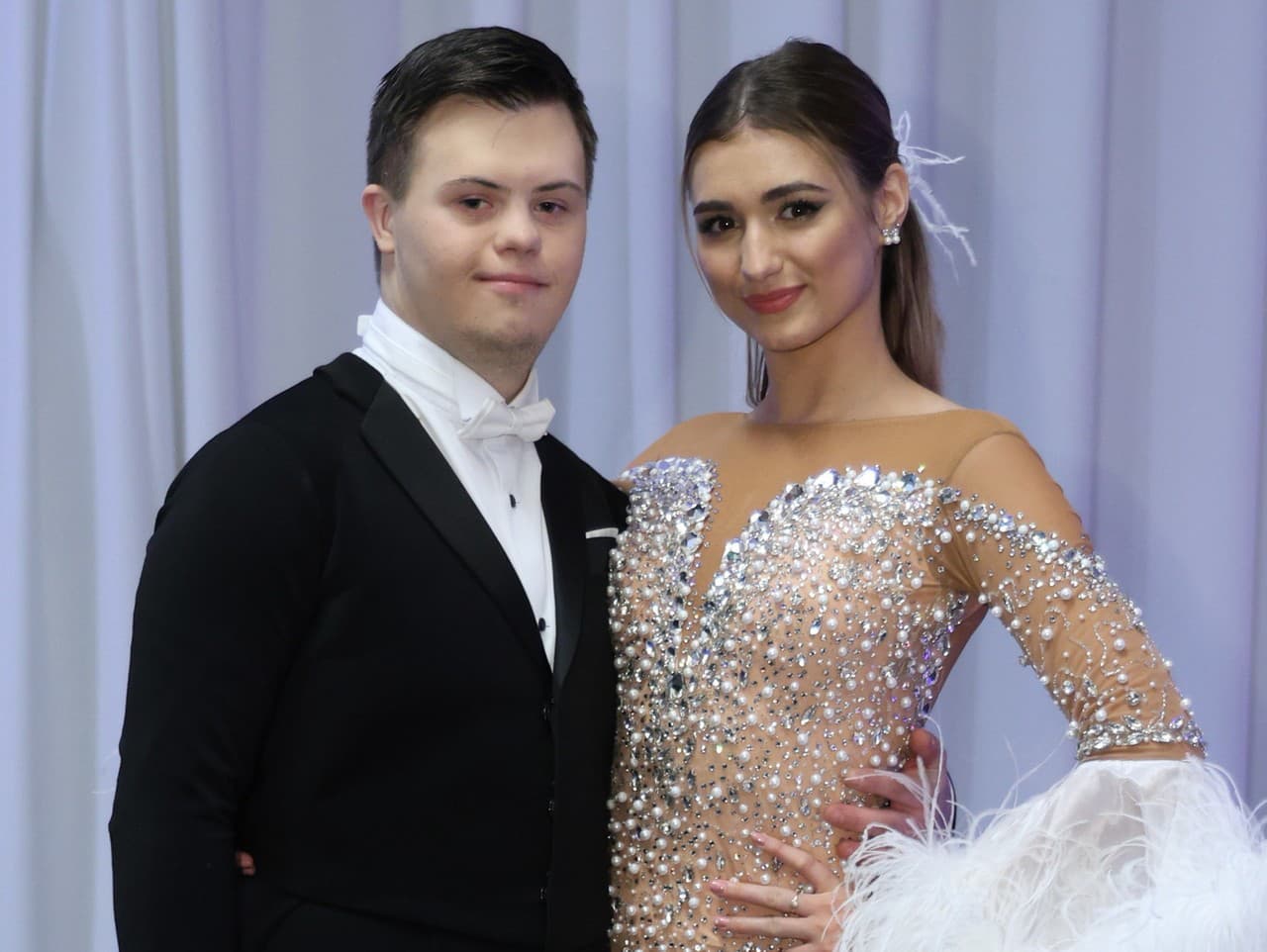 Šimon Jakuš so svojou tanečnou partnerkou Patríciou Piešťanskou