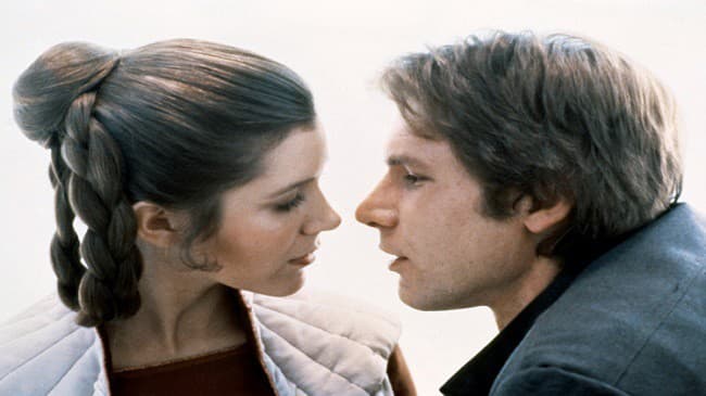 Carrie Fisher a Harrison Ford (Zdroj: Repro foto YouTube/Lucasfilm)