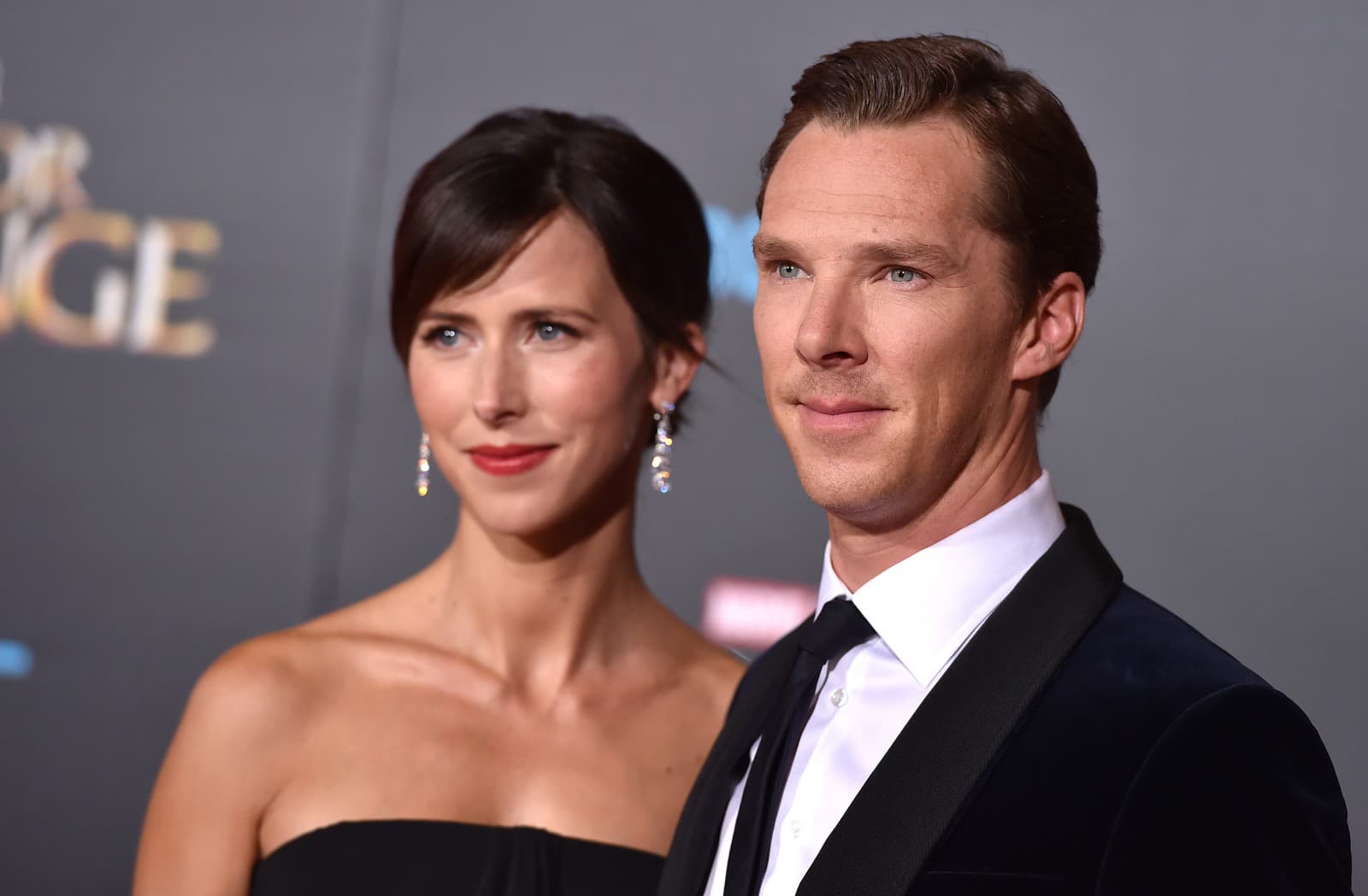 Benedict Cumberbatch s manželkou Sophiou Hunterovou