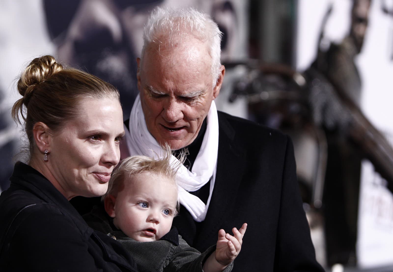 McDowell s manželkou Kelley Kuhr a synom Seamusom v roku 2010. Foto: SITA/AP/Matt Sayles 