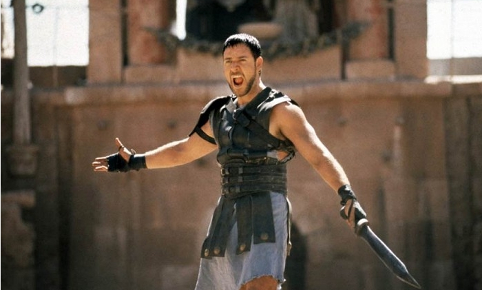 Russel Crowe vo filme Gladiátor