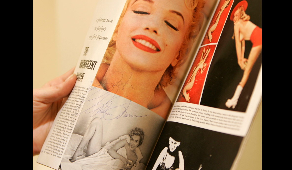 Marilyn Monroe v časopise Playboy (Zdroj: TASR/AP Photo/Alastair Grant)