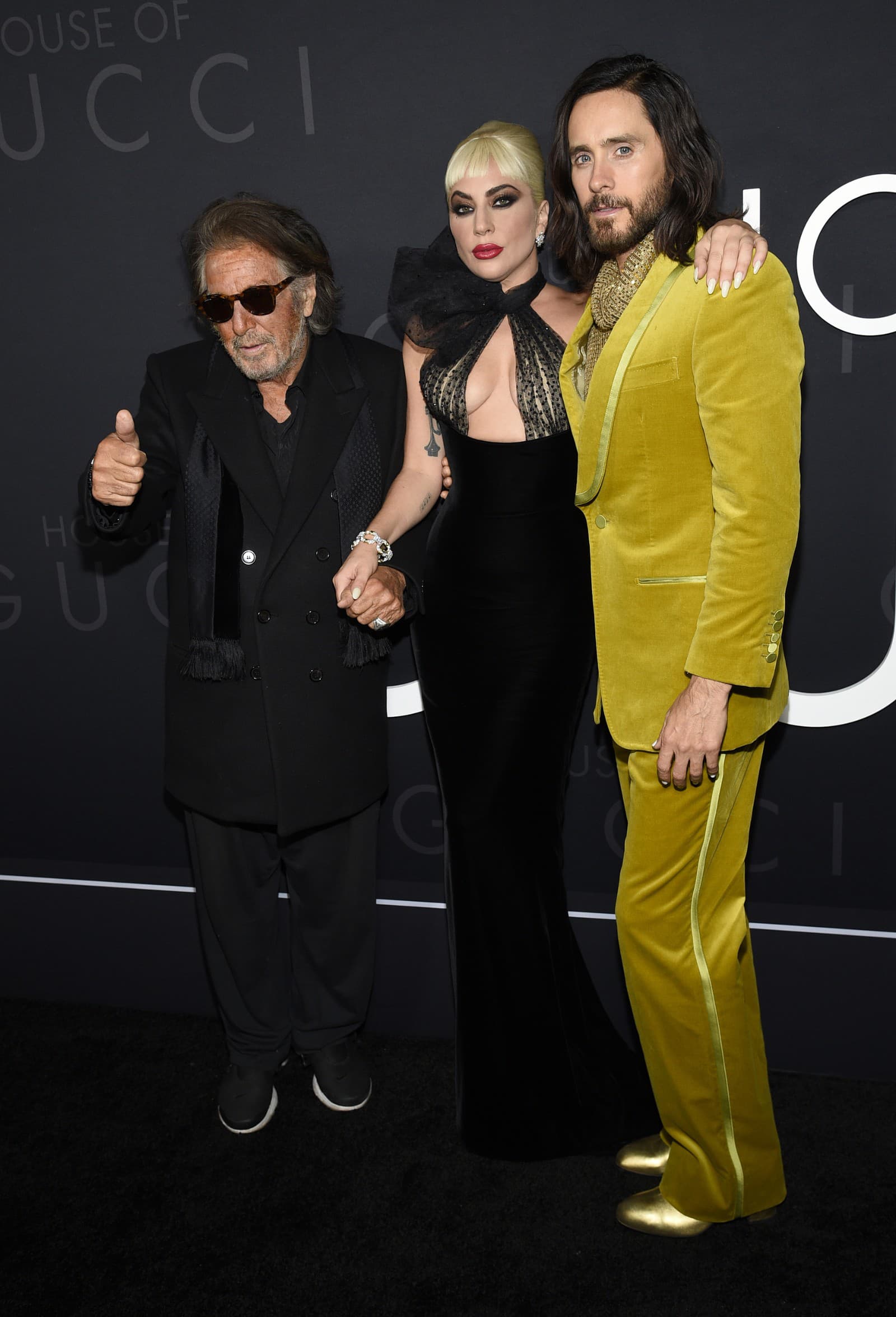 Al Pacino, Lady Gaga a Jared Leto. (Foto: SITA/AP/Evan Agostini/Invision)