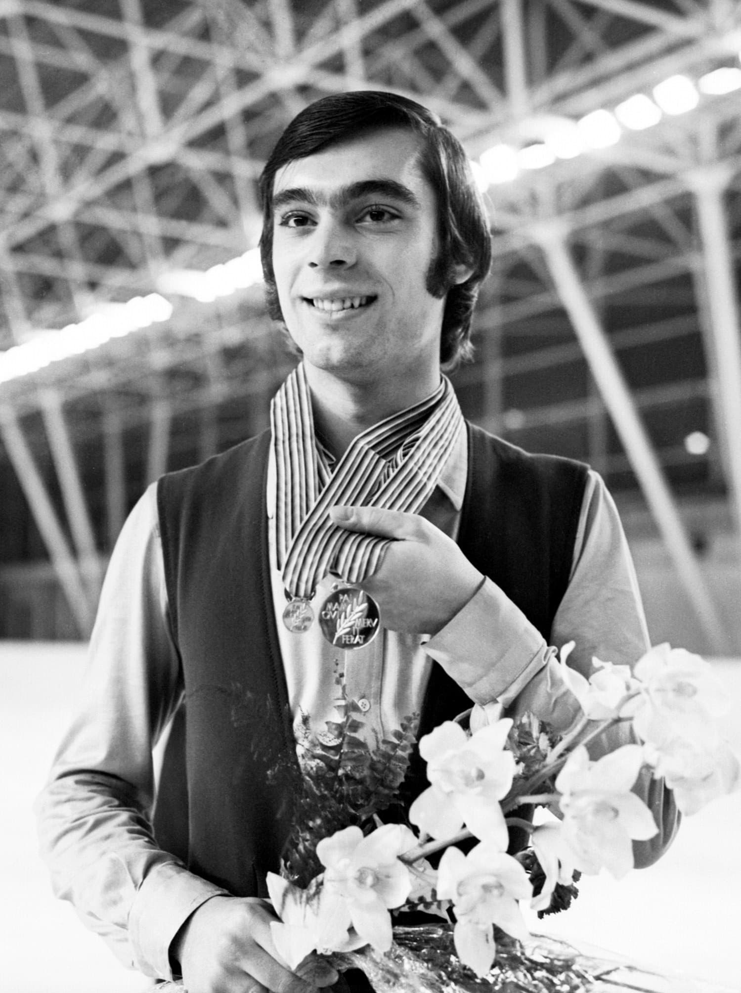 Ondrej Nepela po víťazstve na MS v krasokorčuľovaní v roku 1973 (Zdroj: TASR-Archív - Štefan Petráš)
