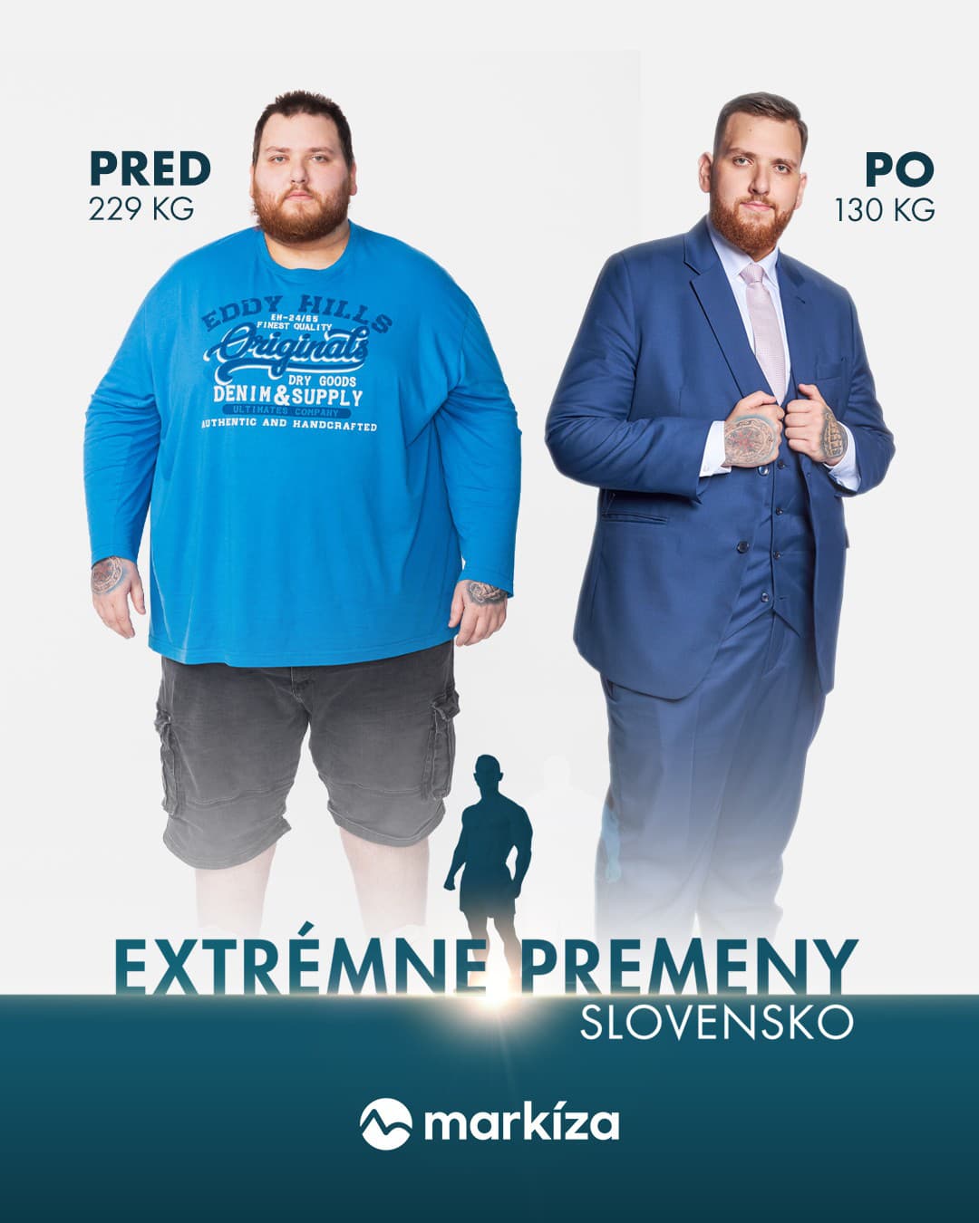 Koľko kilogramov schudol tento