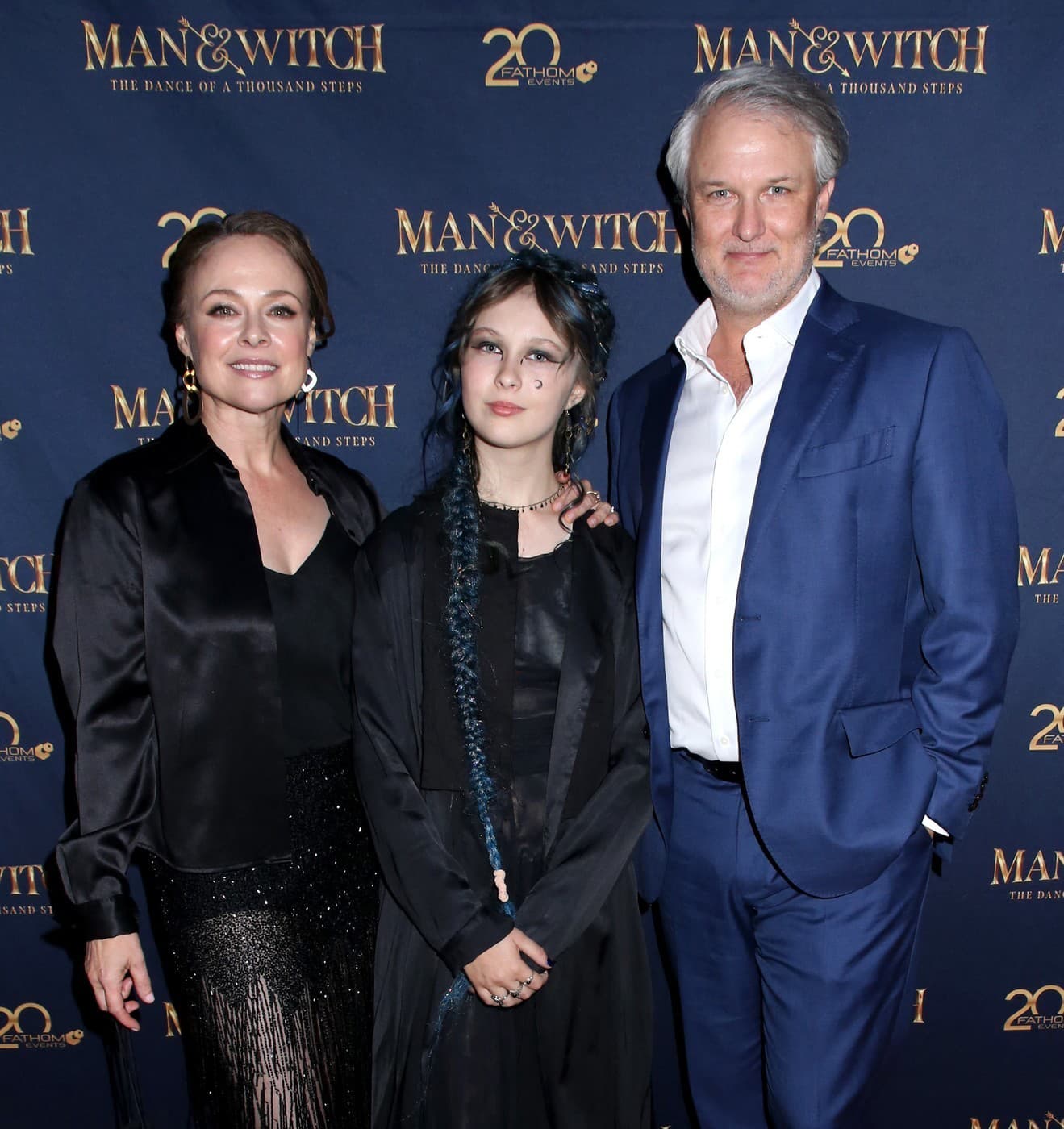 Tami Stronach s dcérou a manželom