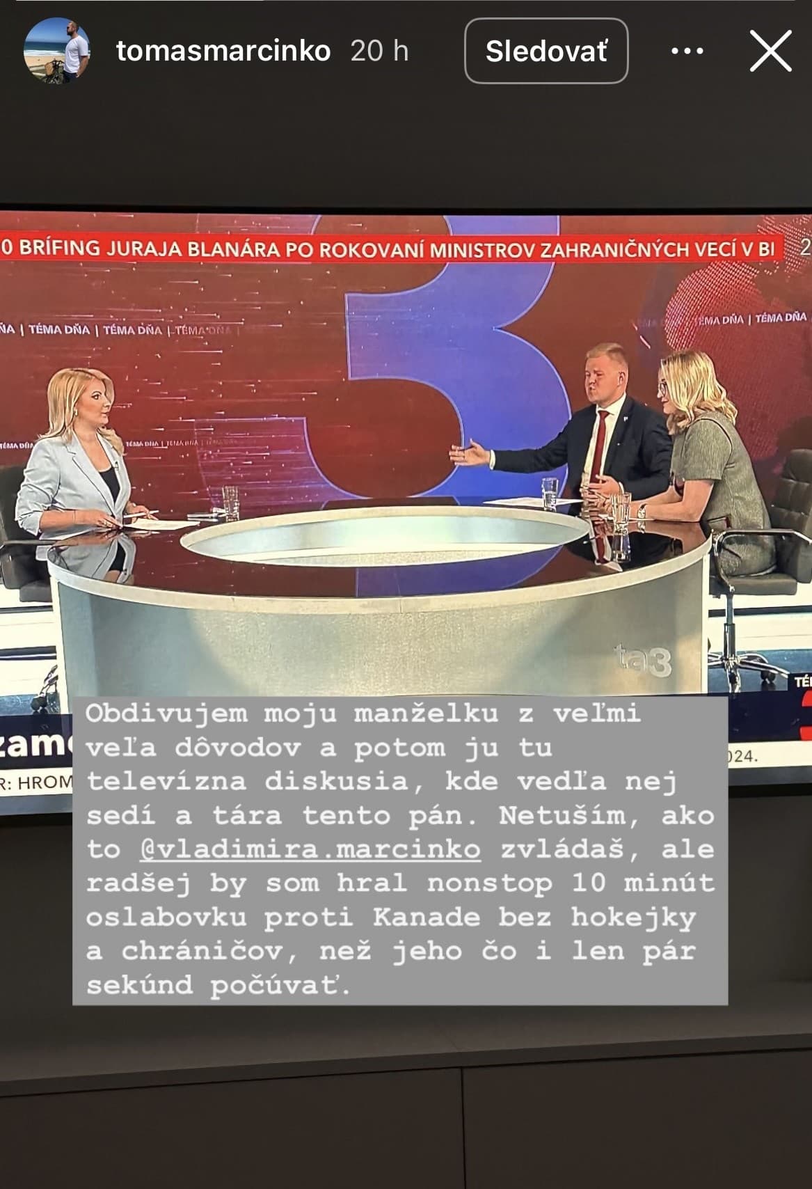 Marcinková v politickej diskusii