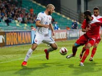 Adam Nemec v zápase proti Malte