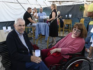 Marek Eben s manželkou