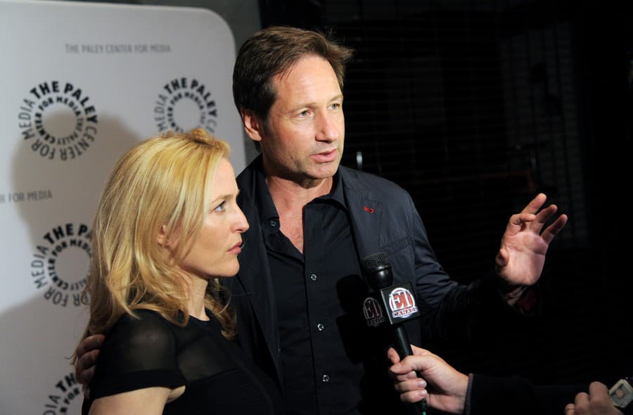 Gillian Anderson a David