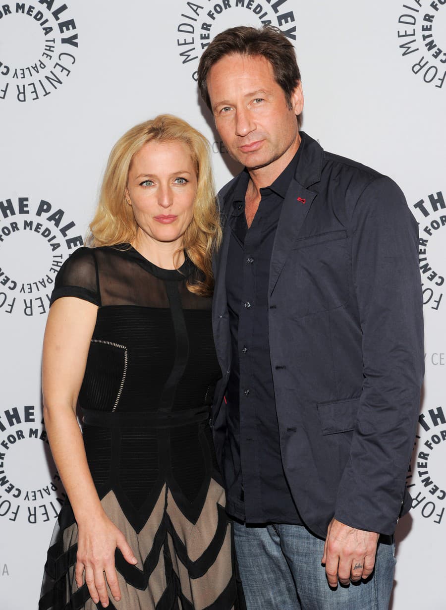 Gillian Anderson a David