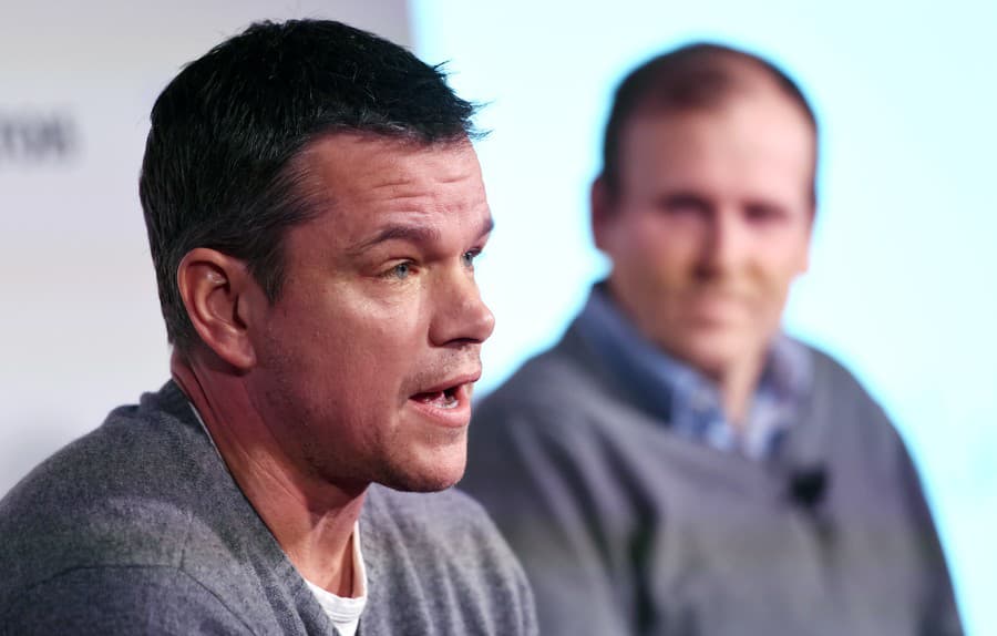 Matt Damon počas panelovej diskusie o globálnej kríze vody počas filmového festivalu Sundance 2016.