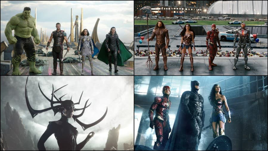Marvel na plnej čiare prevalcoval Justice League z dielne DC. (Foto: SITA/AP/Marvel Studios, Warner Bros. Entertainment Inc.)