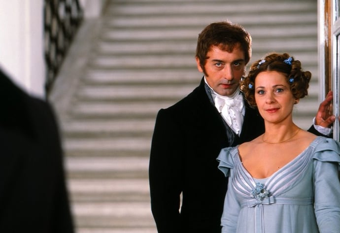 Michal Dočolomanský a Kamila Magálová vo filme Eugen Onegin (Zdroj: Photo © Česká televize)