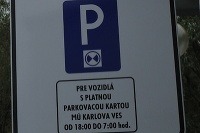Rezidenčné parkovanie Karlova Ves