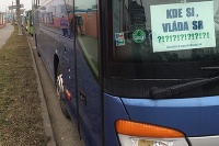 Protest vodičov autobusov v