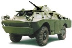 Obrnený transportér BRDM-2 ako