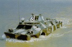 Obrnený transportér BRDM-2 ako
