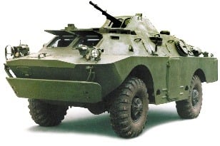 Obrnený transportér BRDM-2 ako