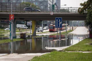 Bratislava zatopená po búrke