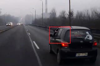 Poliak sa naštval, vybrzďoval,