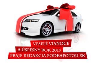 Podkapotou želá veselé Vianoce