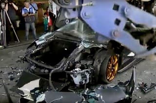 Lamborghini Murcielago zničené na