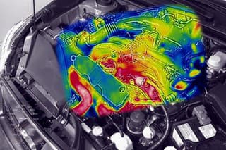 Termovízia motora na voľnobeh