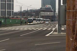 Protest vodičov autobusov v