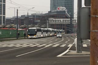 Protest vodičov autobusov v