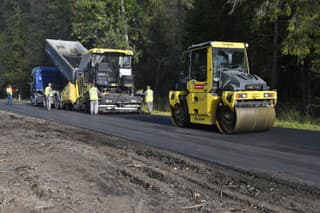 Rekonštrukcia cesty pri obci