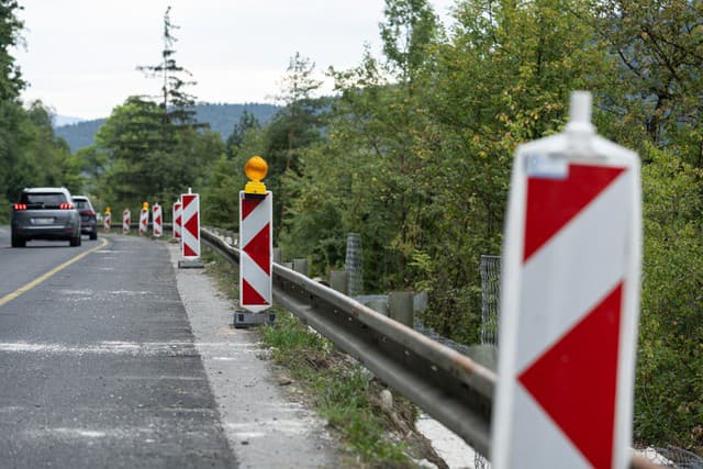 Vážska cyklocesta počas výstavby