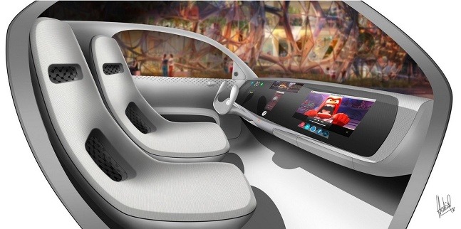 Apple Car Concept - interiér ako si ho predstavuje Matias Papalini