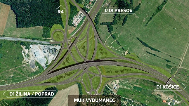 Križovatka Prešov Západ D1