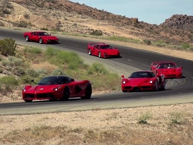 5 výnimočných modelov Ferrari na jednom okruhu