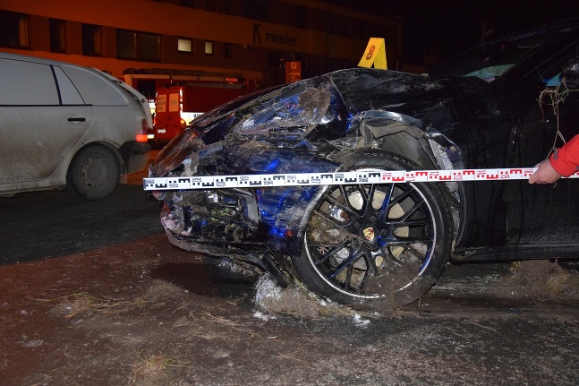 Nehoda v Kežmarku Porsche