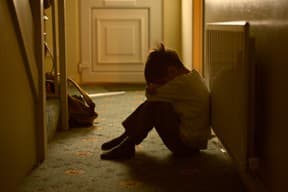 sad child with his