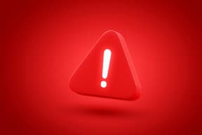 Warning sign icon 3d
