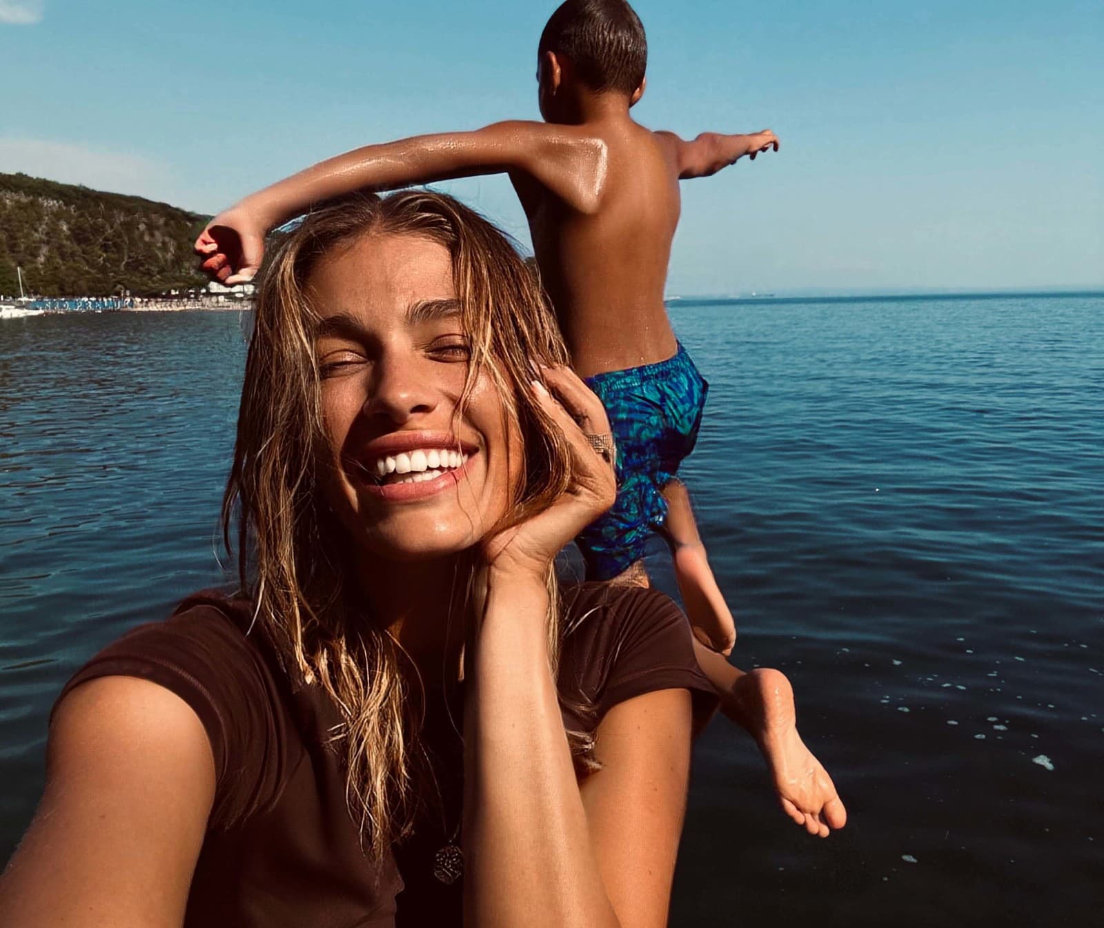 Jasmina Alagič with her son Sanel