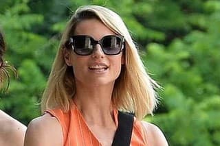 Michelle Hunziker na prechádzke