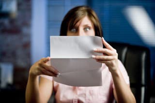 A woman looking at