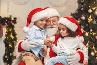 Santa Claus with children