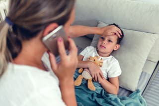 Photo of worried mother