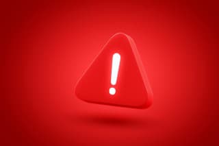 Warning sign icon 3d
