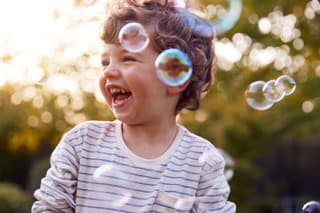 Young Boy Having Fun