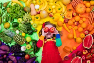 Little girl with variety