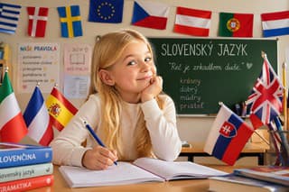 Dievčatko na hodine slovenského